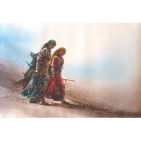 Ali Abbas, Garad Baat,15 x 22 inch, Watercolor on Paper, Figurative Painting-AC-AAB-279